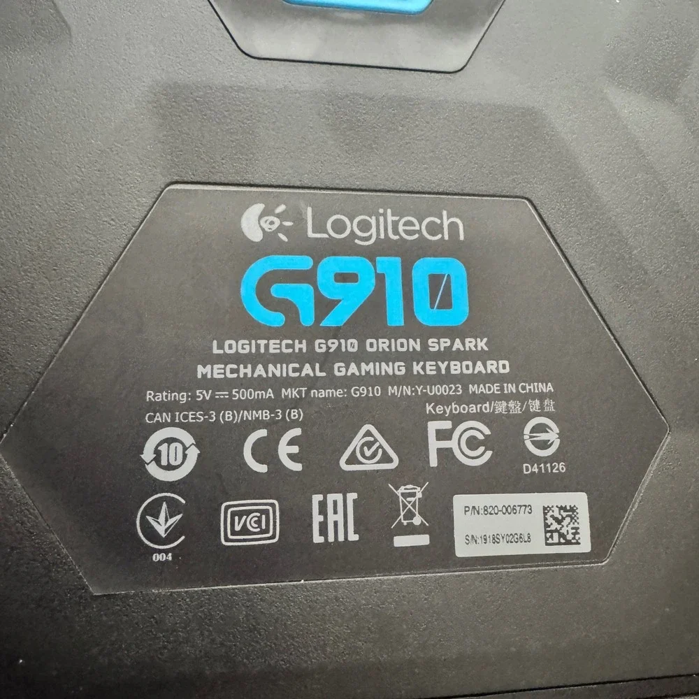 Logitech G910 Orion Spark Mechanical Gaming Keyboard Black RGB Romer-G Wired